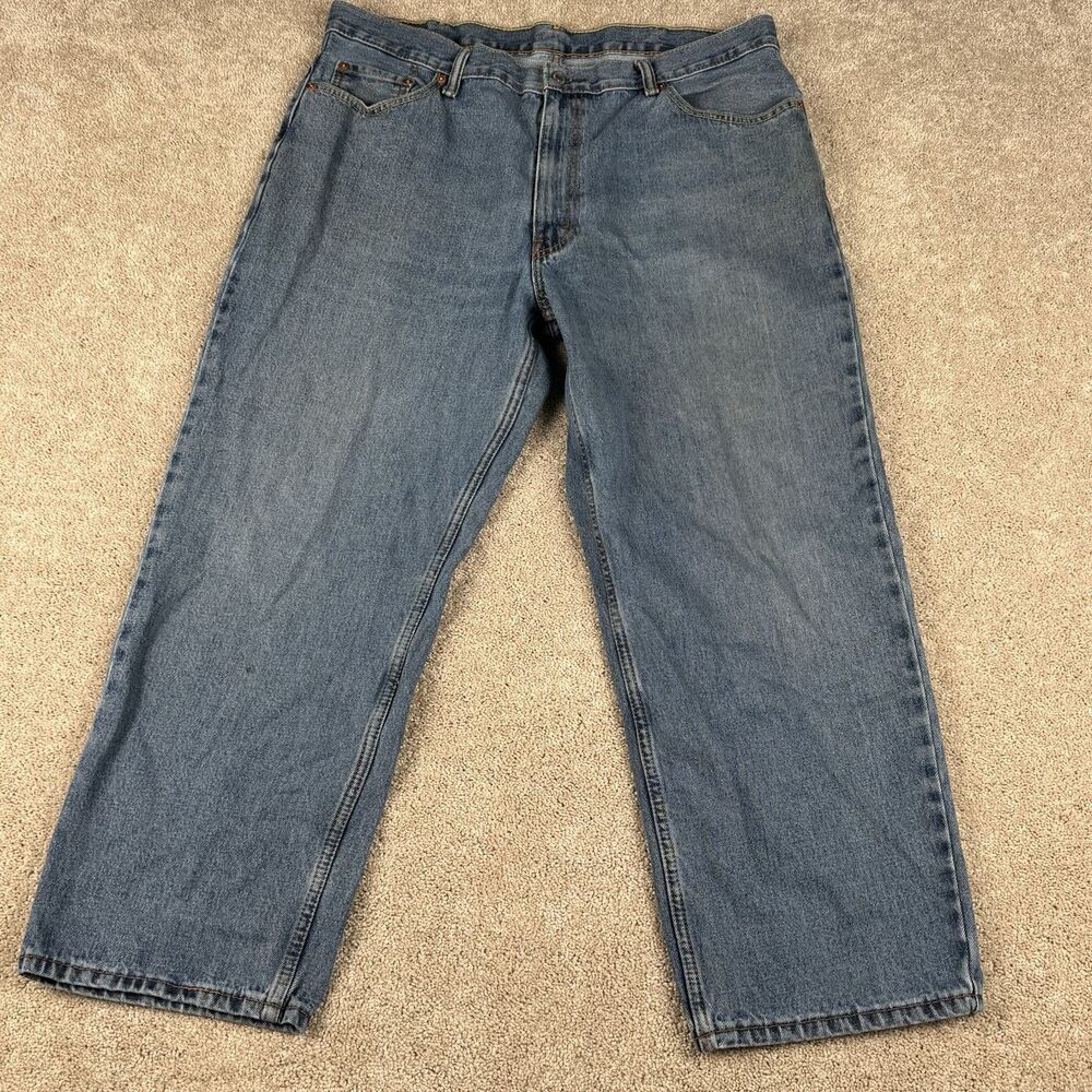 Levi's 550 Men's 42x29 Red Tab Relaxed Fit Straight Blue Denim Jeans Cotton Y2K